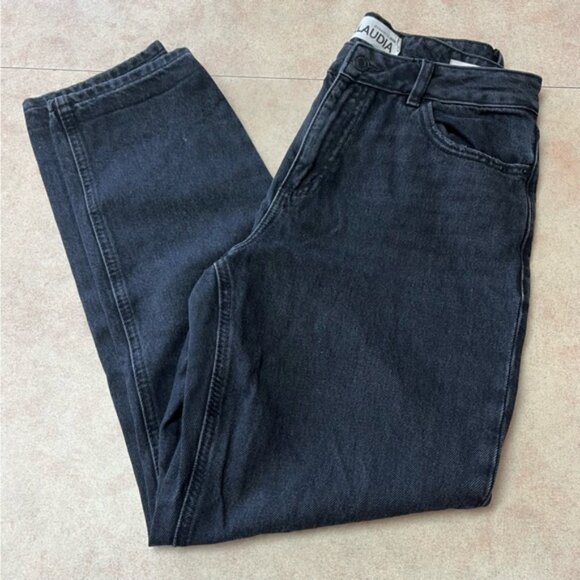 Dynamite Claudia Mom Ultra High Rise Black Denim Ankle Jeans - Picture 3 of 14